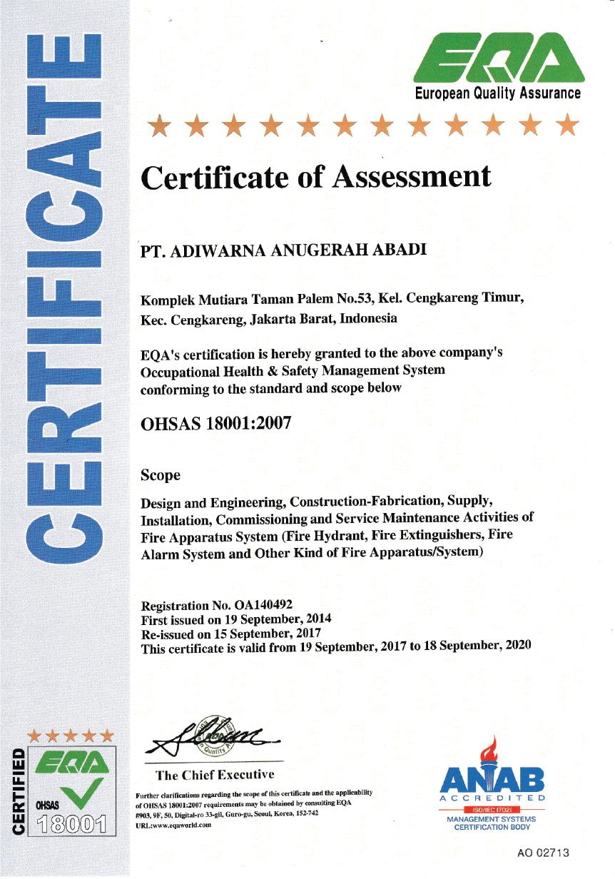 EQA Certificate