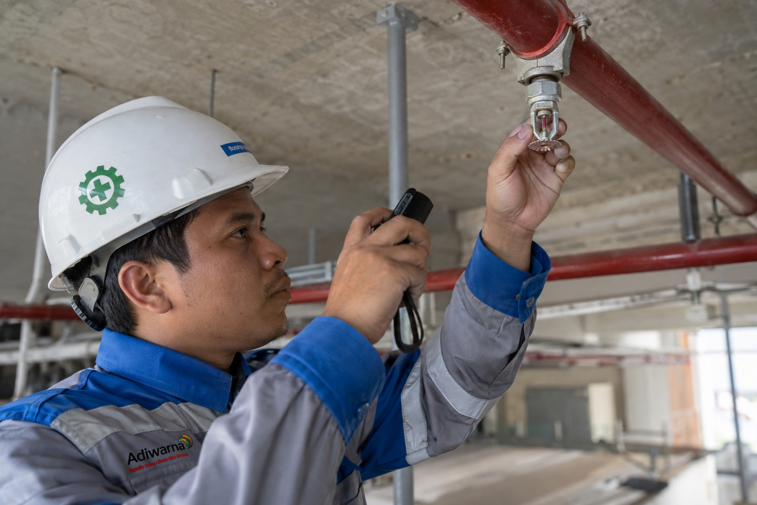 K Factor K Factor: Pemeriksaan teknis sprinkler head, branch line, dan marking komponen