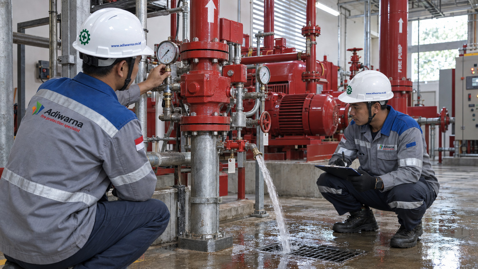 K Factor K Factor: Sprinkler flow and pressure verification by Adiwarna technicians