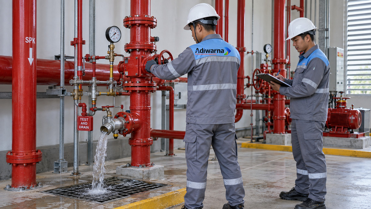 Sprinkler Zone Sprinkler Zone: commissioning waterflow, pressure gauge, dan valve position