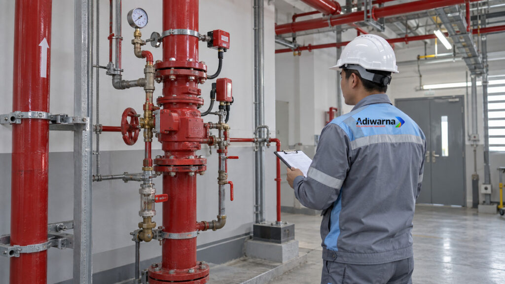 Sprinkler Zone: review area control valve dan riser sprinkler