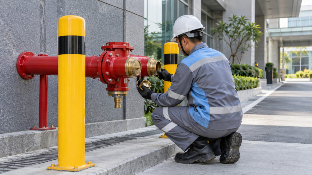 FDC Test: Fire Department Connection and fire-apparatus access