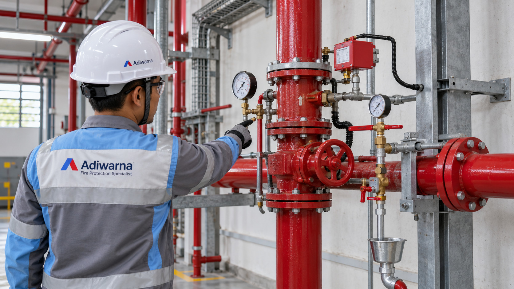 Sprinkler Zone Sprinkler Zone: inspection of the valve, gauge, waterflow switch, and test drain